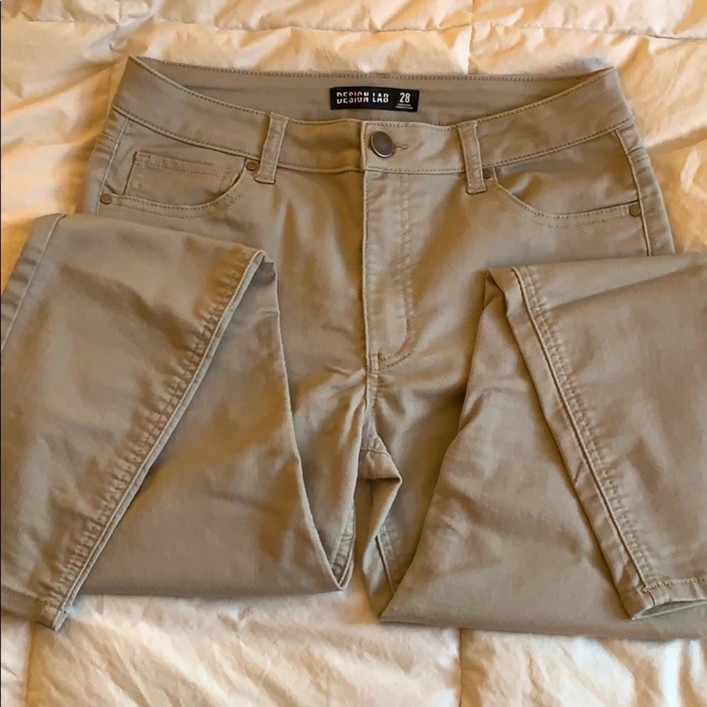 Design Lab stone tan straight leg pants